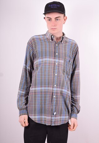 RALPH LAUREN MENS VINTAGE SHIRT LARGE MULTI CHECK 90'S
