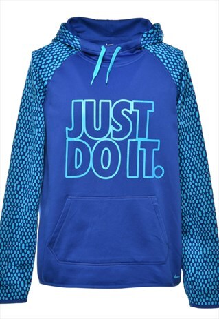 VINTAGE NIKE JUST DO IT PRINTED HOODIE - M