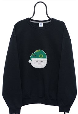 Vintage Oregon Ducks Christmas Black Sweatshirt Womens