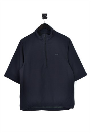 VINTAGE NIKE NYLON HALF ZIP TEE SHIRT