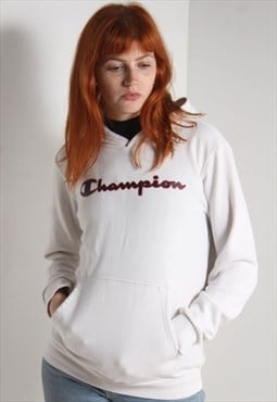 Vintage Champion Big Logo Sweatshirt Hoodie White (RL)