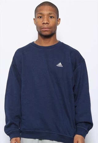 VINTAGE ADIDAS CHEST LOGO SWEATSHIRT NAVY