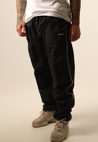 VINTAGE REEBOK EMBROIDERED SPELL OUT TRACK BOTTOMS