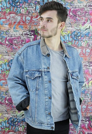 LEVI'S 80S BLANKET LINED VINTAGE DENIM JACKET. UNISEX.