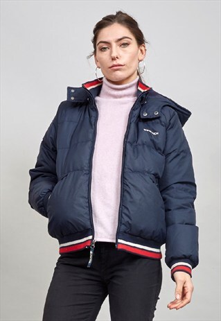 VINTAGE 90'S WOOLRICH NAVY OVERSIZED DOWN PUFFER JACKET
