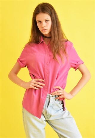 90'S RETRO FAUX SUEDE OVERSIZED MOMS BLOUSE TOP