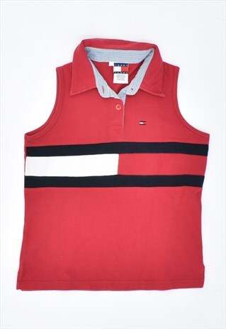 VINTAGE 90'S TOMMY HILFIGER POLO SHIRT RED