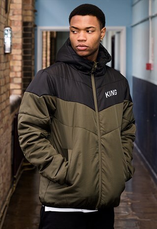 BLACKWALL PUFFER JACKET - GREEN / BLACK