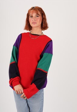 80s Robe Di Kappa colourblock knitwear jumper 