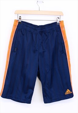 Vintage Adidas Shorts Navy Orange Colour Block With Logo