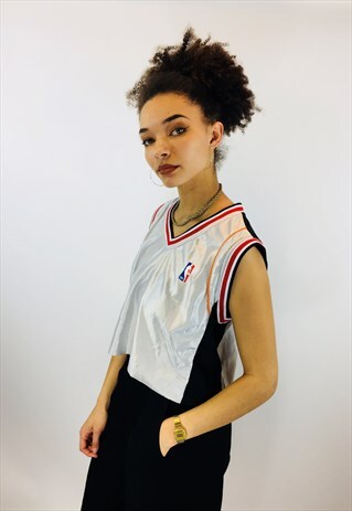 VINTAGE NBA SILKY FESTIVAL BOHO JERSEY TOP