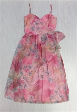 50's Vintage Josh Charles Dress Pink Multi Floral