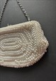60'S RUBELLA VINTAGE CREAM PEARL LADIES MINI EVENING BAG