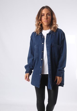 DENIM SHIRT LEVIS OVERSIZED FITTED LONG UK 16 (5CE)