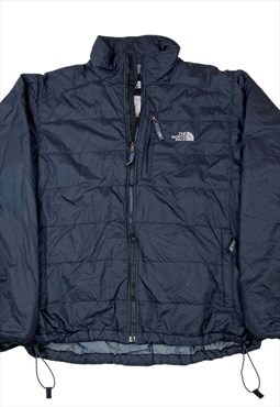 Black the north face logo embroilery full zip up jacket
