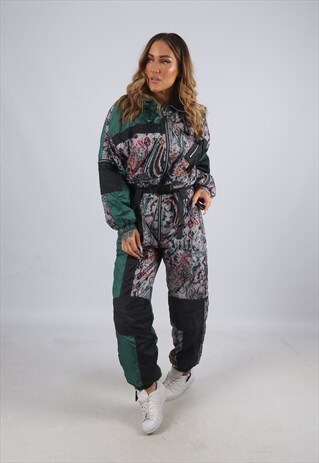 VINTAGE FULL SKI SUIT SNOW SPORTS UK 12 M (HXEI)