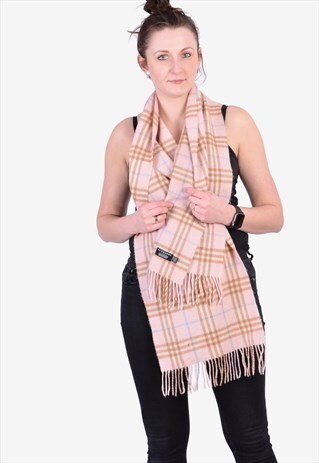BURBERRY PINK NOVA CHECK SCARF