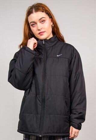 VINTAGE 90'S NIKE BLACK PUFFER JACKET COAT