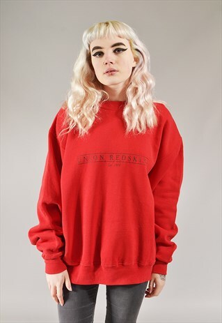VINTAGE UNION REDSKINS SWEATSHIRT RED