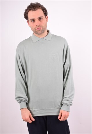 CERRUTI 1881 MENS VINTAGE JUMPER SWEATER XL BLUE 90S