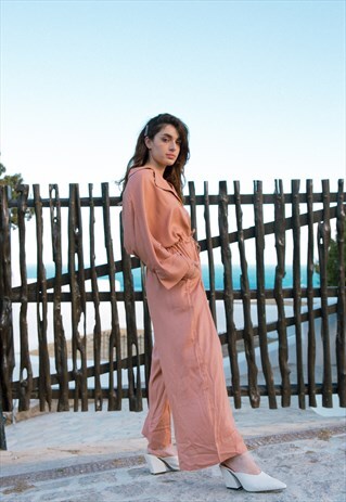 MICKI- LIGHT WEIGHT COTTON JUMPSUIT CARAMEL