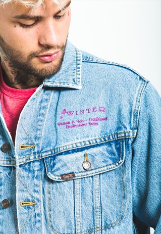 VINTAGE 80S ORIGINAL LEE BASIC DENIM JACKET/ S6739