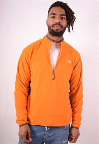 THE NORTH FACE MENS VINTAGE FLEECE JUMPER XL ORANGE 90S