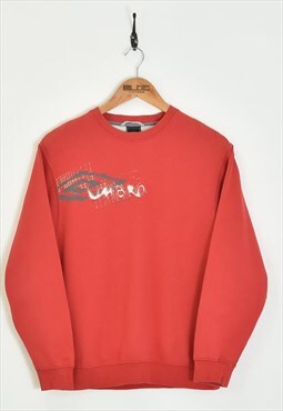 Vintage Umbro Sweatshirt Red Small