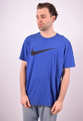 NIKE MENS VINTAGE T-SHIRT XL BLUE 90S