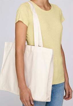 Women's Large Woven Cotton Shoulder Tote Bag - Cream