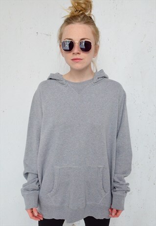 GREY VINTAGE 90S HOODIE