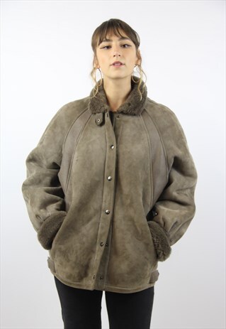 VINTAGE BURBERRYS SHEEPSKIN SUEDE JACKET