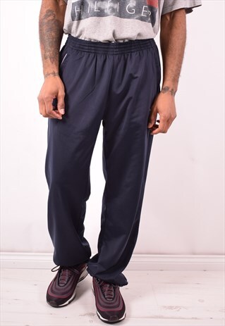 CHAMPION MENS VINTAGE TRACKSUIT TROUSERS LARGE BLUE 90S