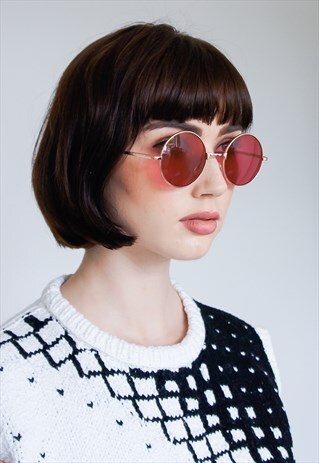 ROUND RED SUNGLASSES