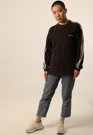 VINTAGE ADIDAS EMBROIDERED SPELL OUT SWEATSHIRT