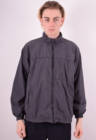 NIKE MENS VINTAGE JACKET MEDIUM NAVY BLUE 90S