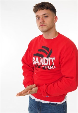 VINTAGE CHAMPION SWEATSHIRT RED