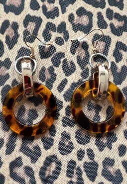 Faux Tortoise Shell Earrings