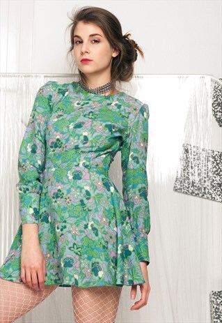 60S VINTAGE PSYCHEDELIC HIPPIE DRESS