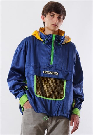 VINTAGE TOMMY HILFIGER WINDBREAKER 90S BLUE PULLOVER