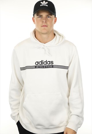 VINTAGE ADIDAS ATHELTICS SPELL OUT HOODIE SWEATSHIRT