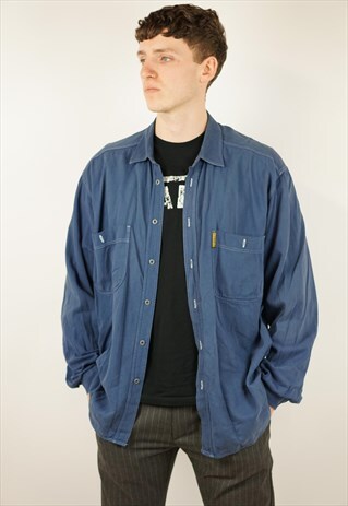 VINTAGE ARMANI DENIM LOOK SHIRT