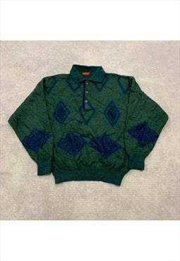 Vintage abstract knitted jumper Men's M