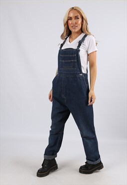 Vintage 90's MATERNITY Yessica Denim Dungarees UK M (94DH)
