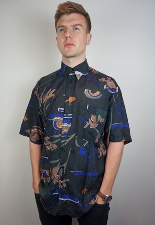 PURE SILK PATTERNED SHIRT