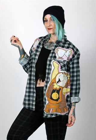 DISNEY COGSWORTH REWORKED VINTAGE PLAID SHIRT