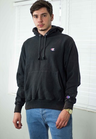 VINTAGE CHAMPION HOODIE REVERSE WEAVE LOGO 90S M 29