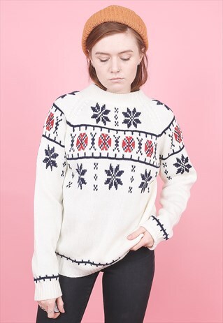 VINTAGE KNITTED WINTER JUMPER /R1116