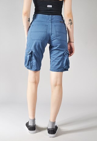 VINTAGE WRANGLER CARGO SHORTS ROYAL BLUE