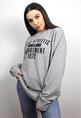 90'S VINTAGE GREY SPELL-OUT SWEATSHIRT